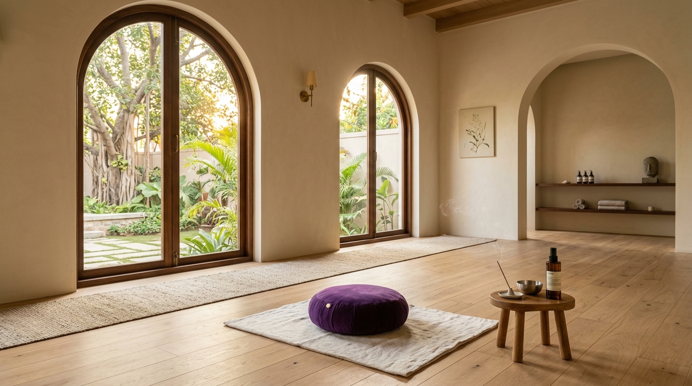 Samatva Center sanctuary interior in Bengaluru